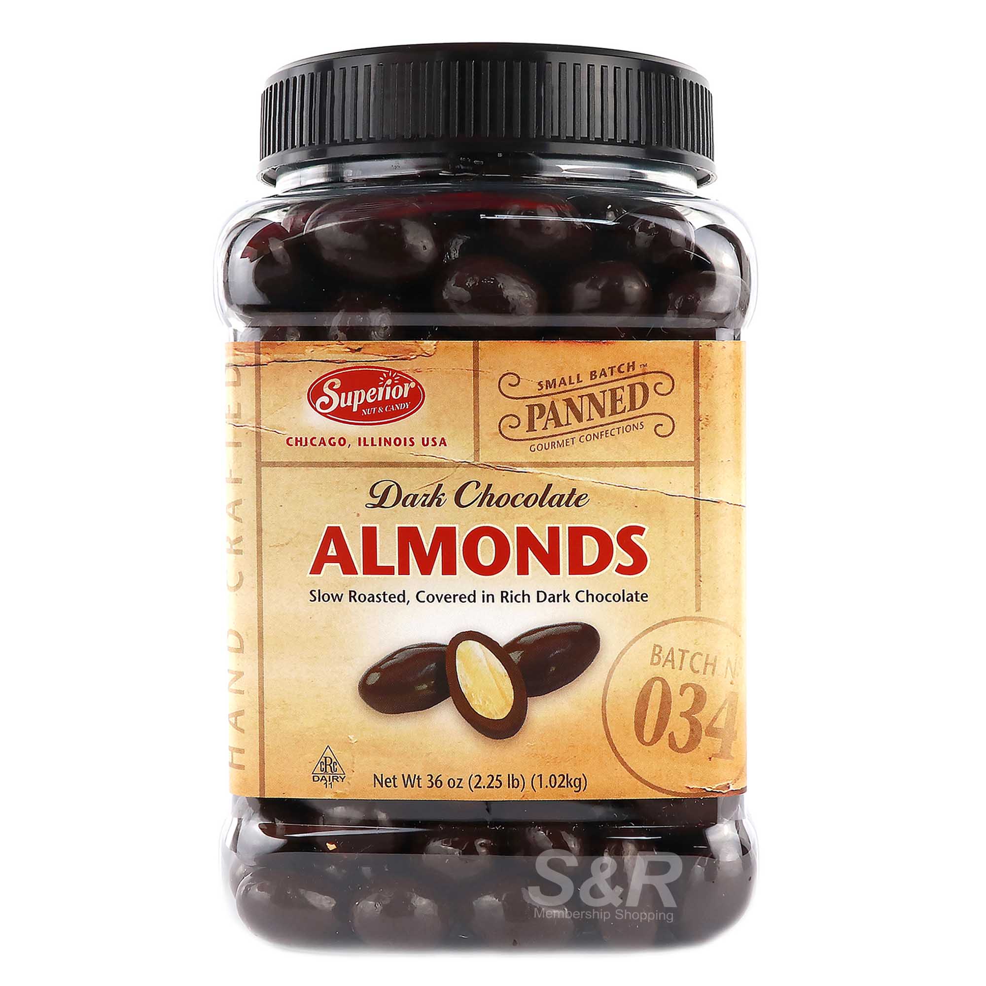 Superior Dark Chocolate Coated Almonds 1.02kg Superior Dark Chocolate Coated Almonds 1.02kg